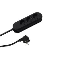 Ilgiklis 1.5m 3 lizdų su įžeminimu juodas H05VV-F 3x1.5 SMART - BACHMANN