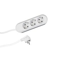 Ilgiklis 3m 3 lizdų su įžeminimu baltas H05VV-F 3x1.5 SMART - BACHMANN