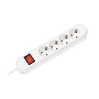 Ilgiklis 1.5m 4 lizdų su įžeminimu baltas su jungikliu H05VV-F 3x1.5 SMART - BACHMANN