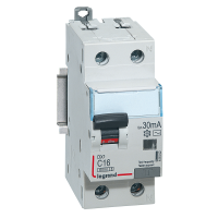 Relė srovės nuotėkio RCBO 2P 16A C 30mA 6kA su automatu AC-tipas DX3 - LEGRAND