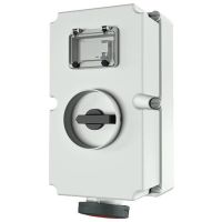 Lizdas CEE v/t 5P 125A 400V IP67 6h FI 30mA su kirtikliu DUO - MENNEKES