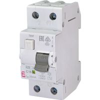 Relė srovės nuotėkio RCBO 2P 16A C 30mA AC-tipas su automatu 10kA KZS-2M AC C16/0.03 - ETI