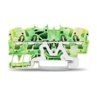 Gnybtas 2.5mm2 4 laidams geltonai žalias ant bėgelio - WAGO