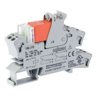 Relė tarpinė 2co 6A 24V DC su lizdu ir raudonu LED - WAGO