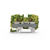Gnybtas 10mm2/10mm geltonai žalias ant bėgelio - WAGO