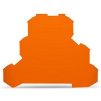 Dangtelis galinis 0.8mm 3 lygių gnybtui oranžinis 2002 serijai - WAGO