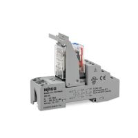 Relė tarpinė 4co 5A 24V DC su lizdu ir raudonu LED - WAGO