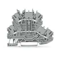Gnybtas 1.0mm2 2 lygių pilkas ant bėgelio - WAGO