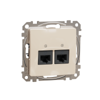 Lizdas p/t kompiuterinis IP20 2x8 be rėmelio dramblio kaulo spalvos RJ45 Kat.6 UTP SEDNA DESIGN - SCHNEIDER ELECTRIC