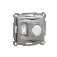 Reguliatorius temperatūros p/t kambario IP20 be rėmelio aliuminio spalvos 16A 230V SEDNA DESIGN - SCHNEIDER ELECTRIC