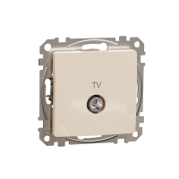Lizdas p/t TV galinis IP20 be rėmelio varžtiniai kontaktai dramblio kaulo spalvos 4db SEDNA DESIGN - SCHNEIDER ELECTRIC