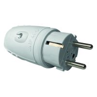 Kištukas a/k su įžeminimu 3x2.5mm2 16A/250V IP44 pilkas PPSTK19 - PROTEC