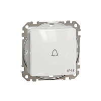Mygtukas p/t viengubas IP44 su skambučio simboliu bė remelio baltas 10A 250V SEDNA DESIGN - SCHNEIDER ELECTRIC