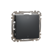 Jungiklis p/t viengubas 2 polių su simboliais "I O" be rėmelio antracito spalvos 10A 250V SEDNA DESIGN - SCHNEIDER ELECTRIC