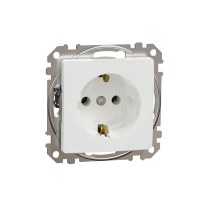 Lizdas p/t SCHUKO be rėmelio užspaudžiami kontaktai baltas 16A 250V SEDNA DESIGN - SCHNEIDER ELECTRIC