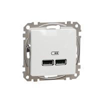 Lizdas p/t dvigubas USB A 2.1A 12W be rėmelio baltos spalvos SEDNA DESIGN - SCHNEIDER ELECTRIC