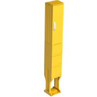 Skydas v/t 820x264x245mm IP44 poliesterio be montažinės plokštės su pamatu OSZ 26x80+KP+F RAL1021 - EMITER