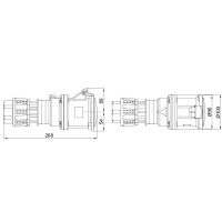 Lizdas CEE a/k 5P 63A 415V IP44/54 6h - GEWISS