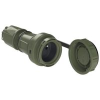 Lizdas a/k 3P 16A 250V IP68 su apsauginiu dangteliu žalias - PCE