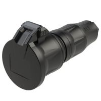 Lizdas SCHUKO a/k 3P 16A 250V IP54 juodas LID LED TOPTAURUS2 - PCE
