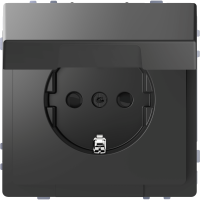 Lizdas p/t SCHUKO su apsauga nuo vaikų su dangteliu SYSTEM DESIGN antracito spalvos 16A 250V - SCHNEIDER ELECTRIC