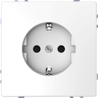 Lizdas p/t SCHUKO be rėmelio su apsauga nuo vaikų užspaudžiami kontaktai baltos matinės spalvos 16A 250V System Design Merten - SCHNEIDER ELECTRIC
