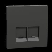 Dangtelis dvigubas kompiuterio lizdui antracito spalvos SYSTEM DESIGN - SCHNEIDER ELECTRIC