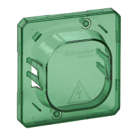 Dangtelis apsauginis jungikliams ir lizdams žalias skaidrus Merten Aquadesign - SCHNEIDER ELECTRIC