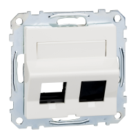 Dangtelis dvigubam RJ45 lizdui su markiravimo vieta baltas RAL9010 System M - SCHNEIDER ELECTRIC