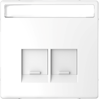 Dangtelis dvigubam RJ45 lizdui su užuolaidėle ir markiravimo vieta baltas System Design - SCHNEIDER ELECTRIC