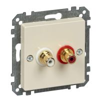 Lizdas p/t audio be rėmelio baltas RAL1013 System M - SCHNEIDER ELECTRIC