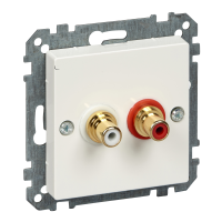 Lizdas p/t audio be rėmelio baltas RAL9010 System M - SCHNEIDER ELECTRIC