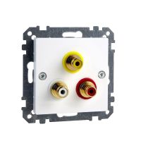 Lizdas p/t audio/video be rėmelio antibakterinis baltas RAL9016 System M - SCHNEIDER ELECTRIC