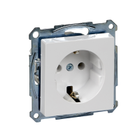 Lizdas p/t IP20 be rėmelio antibakterinis užspaudžiami kontaktai baltas blizgus 16A 250V System M - SCHNEIDER ELECTRIC