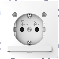 Lizdas p/t SCHUKO be rėmelio su apsauga nuo vaikų ir apšvietimu užspaudžiami kontaktai baltas 16A 250V System Design - SCHNEIDER ELECTRIC