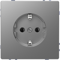 Lizdas p/t SCHUKO be rėmelio užspaudžiami kontaktai plieno spalvos 16A 250V System Design - SCHNEIDER ELECTRIC