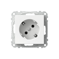 Lizdas p/t SCHUKO IP20 be rėmelio su apsauga nuo vaikų 45 laipsnių varžtiniai kontaktai baltas 16A 250V Exxact - SCHNEIDER ELECTRIC