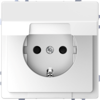 Lizdas p/t SCHUKO su dangteliu be rėmelio su apsauga nuo vaikų užspaudžiami kontaktai baltas 16A 250V System Design - SCHNEIDER ELECTRIC