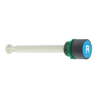 Mygtukas L-17-120mm mėlynas su simbolių "R" XB5 Harmony - SCHNEIDER ELECTRIC