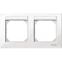 Rėmelis dvigubas horizontalus su markiravimo vieta baltas RAL9010 M-Plan System M - SCHNEIDER ELECTRIC