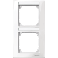 Rėmelis dvigubas vertikalus su markiravimo vieta baltas RAL9010 M-Plan System M - SCHNEIDER ELECTRIC