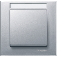 Rėmelis viengubas su markiravimo vieta aliuminio spalvos M-Plan System M - SCHNEIDER ELECTRIC