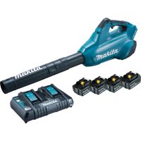 Pūstuvas akumuliatorinis 2x18V 13.4m3/min 54m/sek LXT su 4x5.0Ah akumuliatoriais ir dvigubu įkrovikliu DC18RD - MAKITA