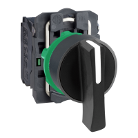 Perjungiklis 3 padėčių 2no juodas be fiksacijos IP67 XB5 Harmony - SCHNEIDER ELECTRIC