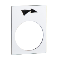 Lentelė markiravimo 30x40 mygtukui 22mm balta "Rodyklė į dešinę" Harmony - SCHNEIDER ELECTRIC
