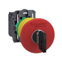Mygtukas STOP 1no+1nc su fiksacija ir raktu 22/40mm grybo formos raudonas IP66 XB5 Harmony - SCHNEIDER ELECTRIC