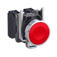 Mygtukas 1no+1nc be fiksacijos 22mm raudonas IP66 XB4 Harmony - SCHNEIDER ELECTRIC