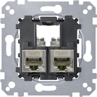 Lizdas kompiuterinis p/t dvigubas be rėmelio 2xRJ45 Kat.6 STP System M - SCHNEIDER ELECTRIC