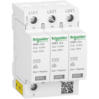 Apsauga viršįtampių 3P B+C 20kA 1+2 tipo IPRD1 12.5 Acti9 - SCHNEIDER ELECTRIC