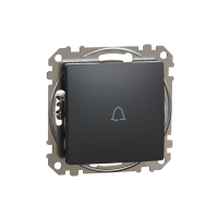 Mygtukas p/t viengubas be rėmelio su simboliu "Varpas" antracito spalvos 10A 250V Sedna Design - SCHNEIDER ELECTRIC